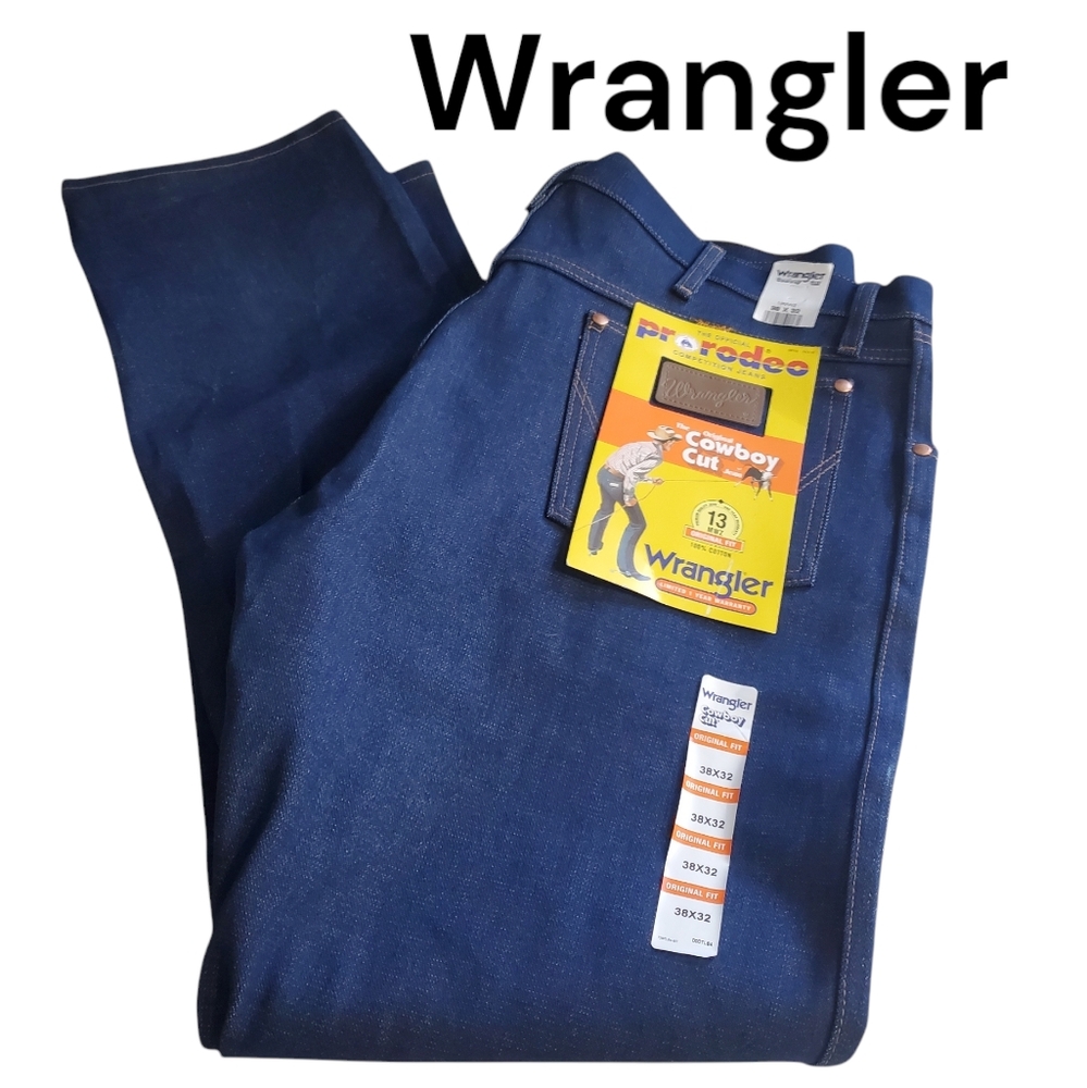 NWT Wrangler Pro Rodeo Cowboy Cut Men's Jeans Size 38 x 32